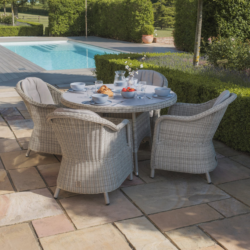 Heritage 4 Seat Round Rattan Dining Set